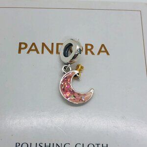 ✨🔥PANDORA Two-tone Key & Moon Dangle Charm